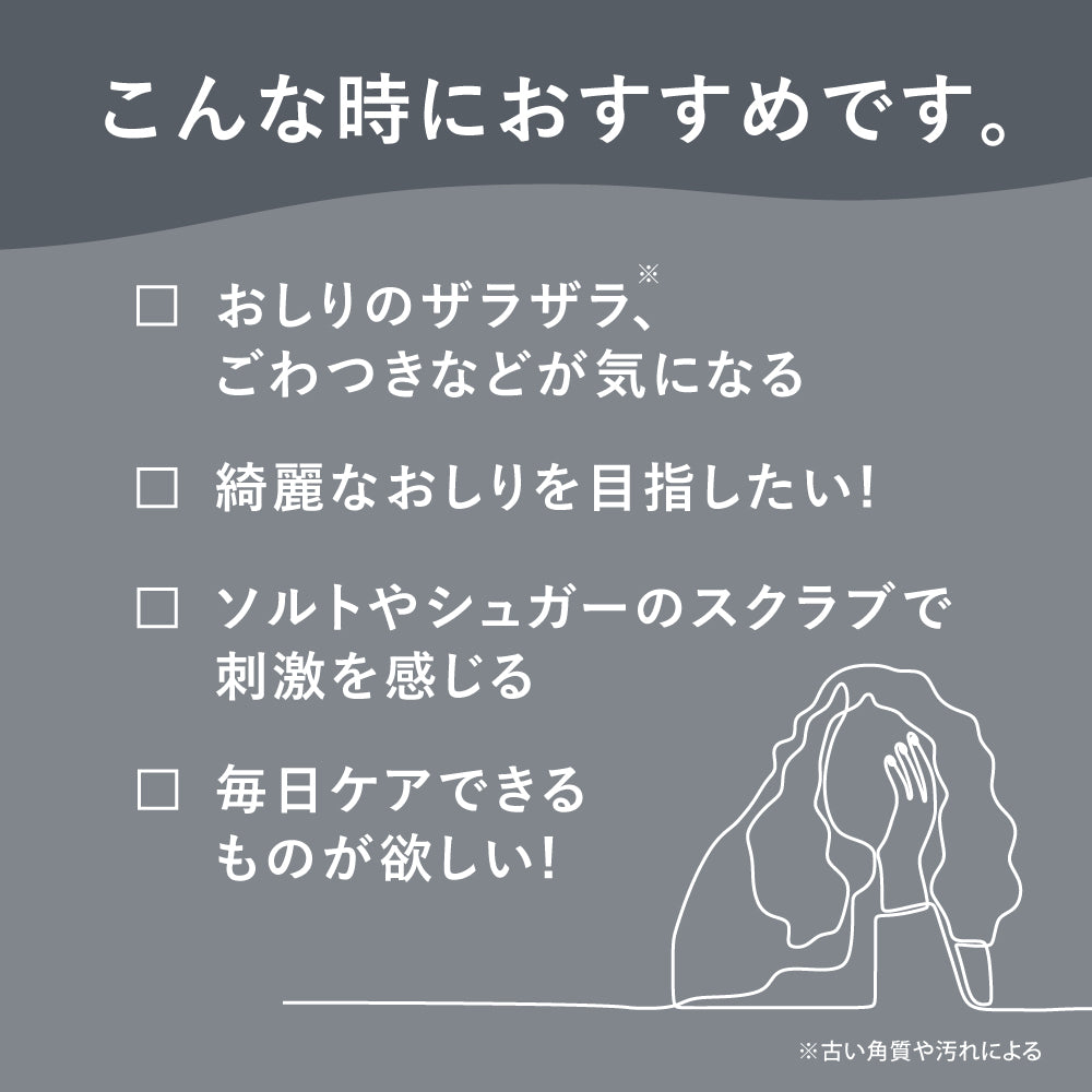 withmoon 炭とクレイのおしりスクラブ